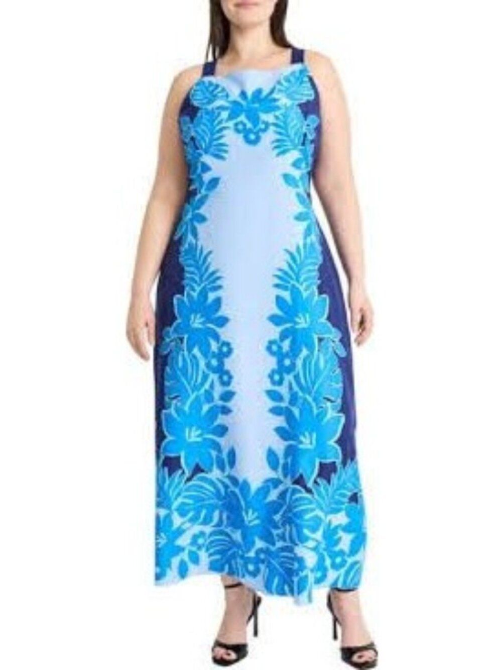 Maggie London Women’s Floral Square Neck Maxi Dress Size 16